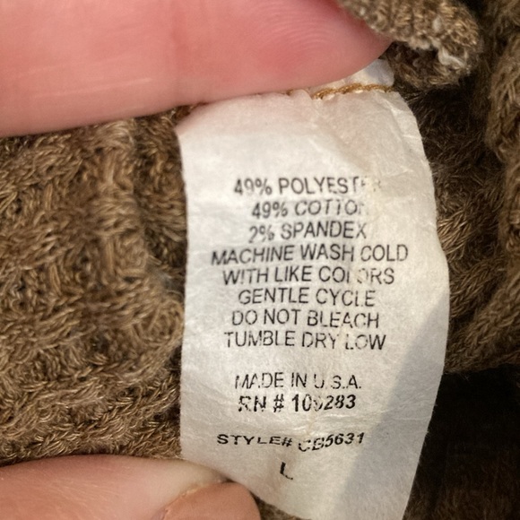 Vintage Havana Boho Copper Waffle Knit Faded Top Large - Picture 4 of 7